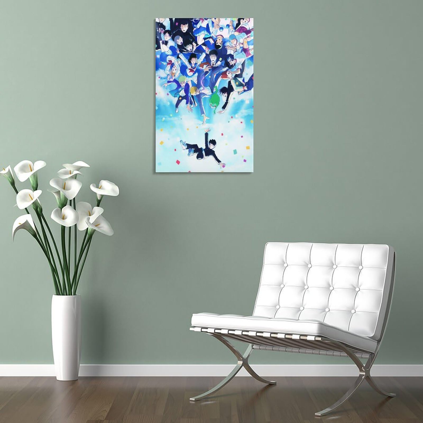 Amazon.co.jp: モブサイコ100 アニメポスター1 キャンバスアート